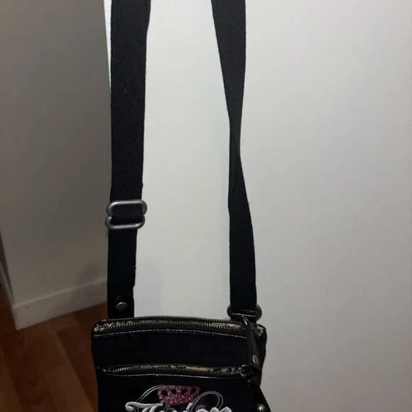 Juicy Couture Black and Pink Crossbody Bag - Picture 3 of 4